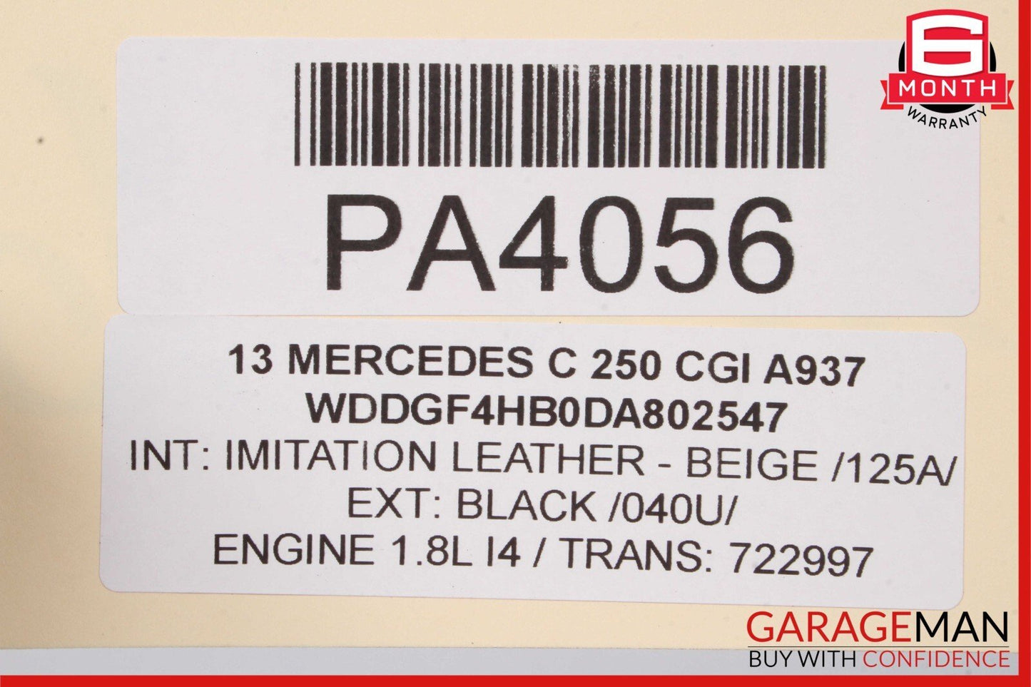 08-14 Mercedes W204 C250 C300 C350 RWD Power Steering Rack & Pinion Assembly
