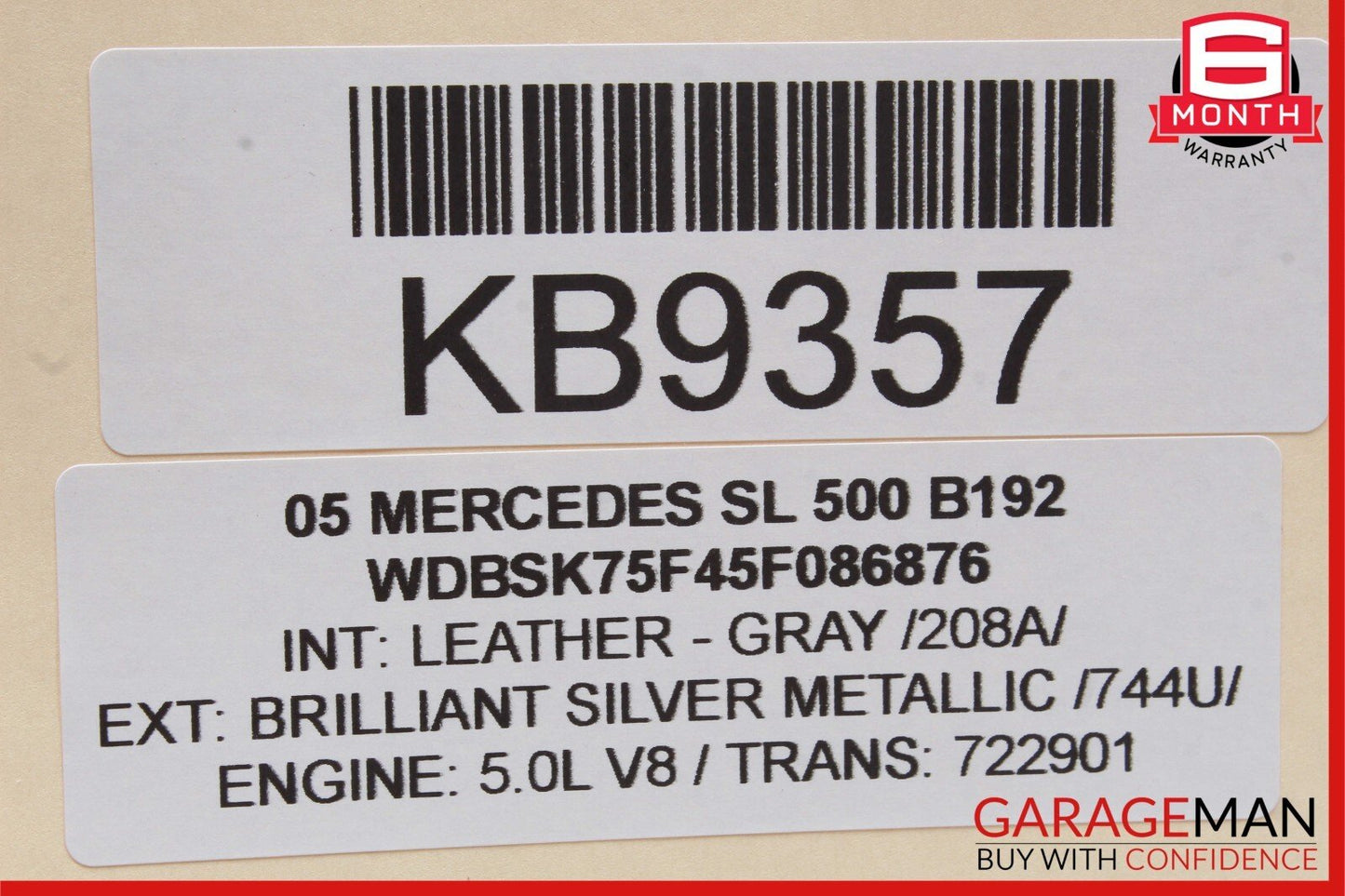 03-12 Mercedes R230 SL600 SL500 SL55 AMG Front Right Door Control Module Unit