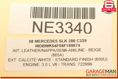 05-11 Mercedes R171 SLK280 Front Left or Right Side Dash AC Air Vent Trim OEM