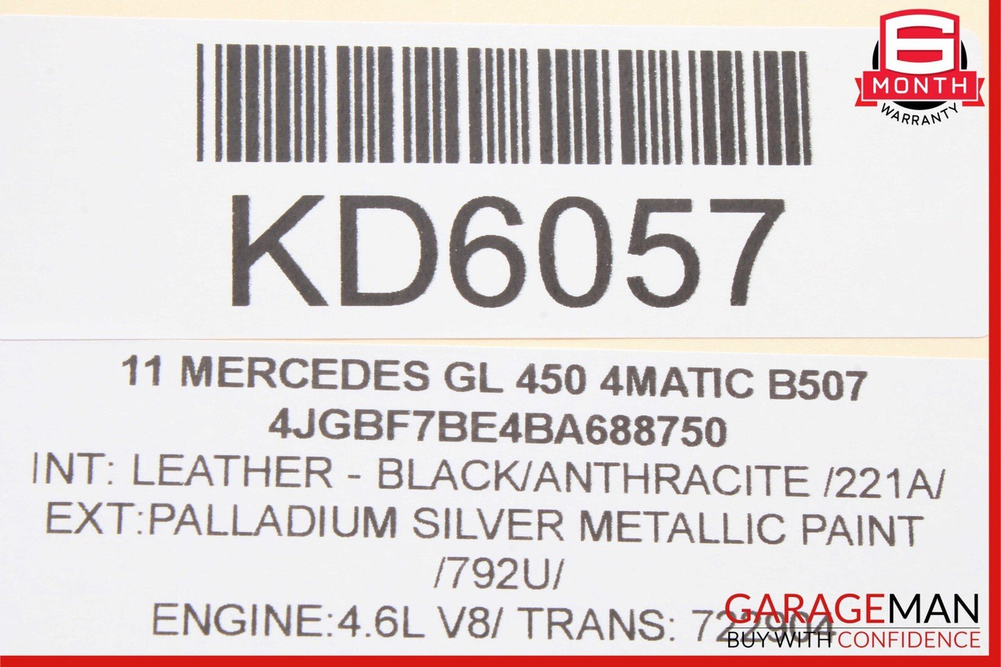 06-12 Mercedes X164 GL450 4MATIC Rear Right Side Quarter Window Regulator Motor