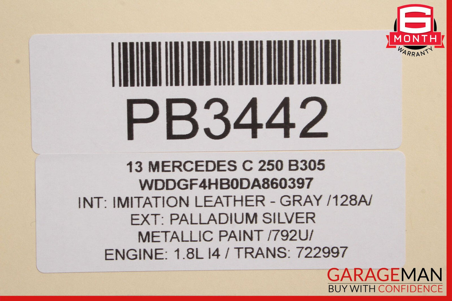 12-14 Mercedes W204 C300 C250 Front Right Side Seat Cushion Top Upper OEM