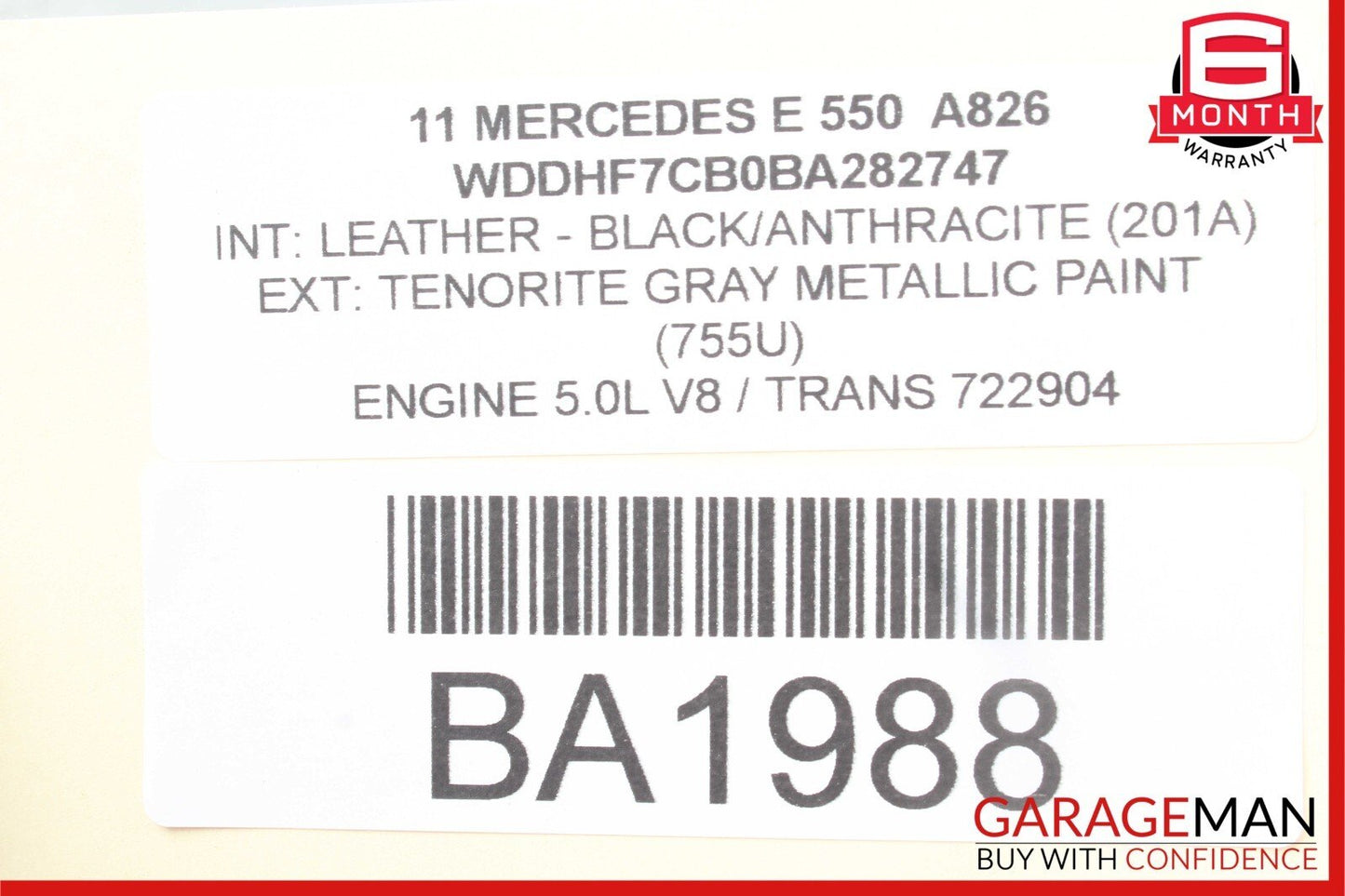 10-13 Mercedes W212 E350 Front / Rear Right Door Handle Tenorite Gray OEM