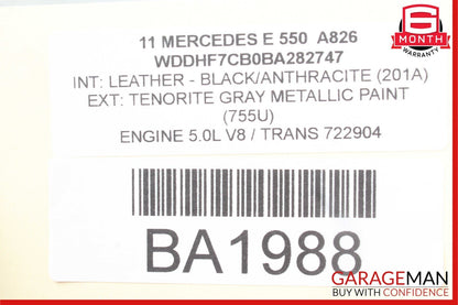 10-13 Mercedes W212 E350 Front / Rear Right Door Handle Tenorite Gray OEM