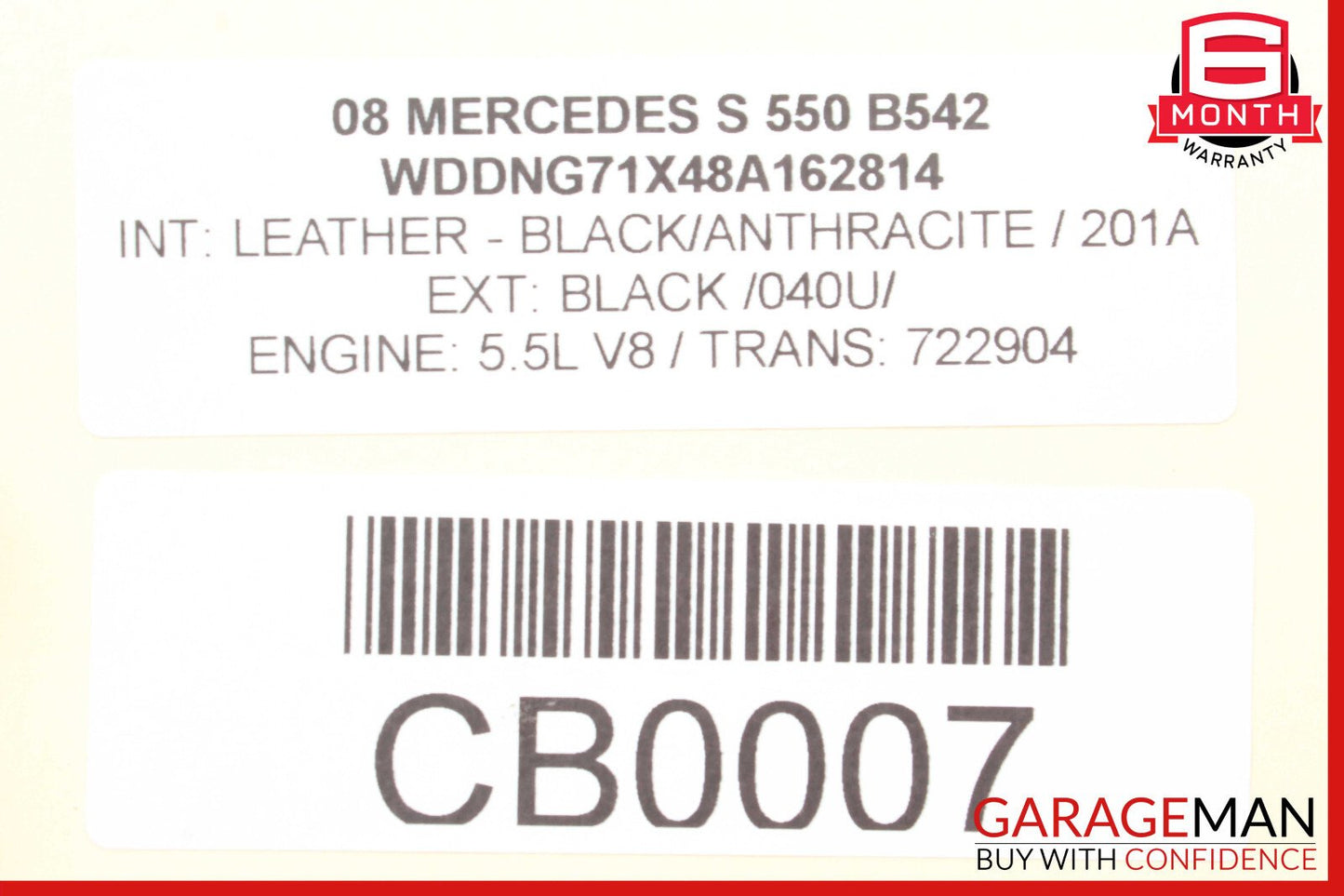 07-14 Mercedes W221 S550 Rear Left / Right Air Suspension Shock Strut Airmatic