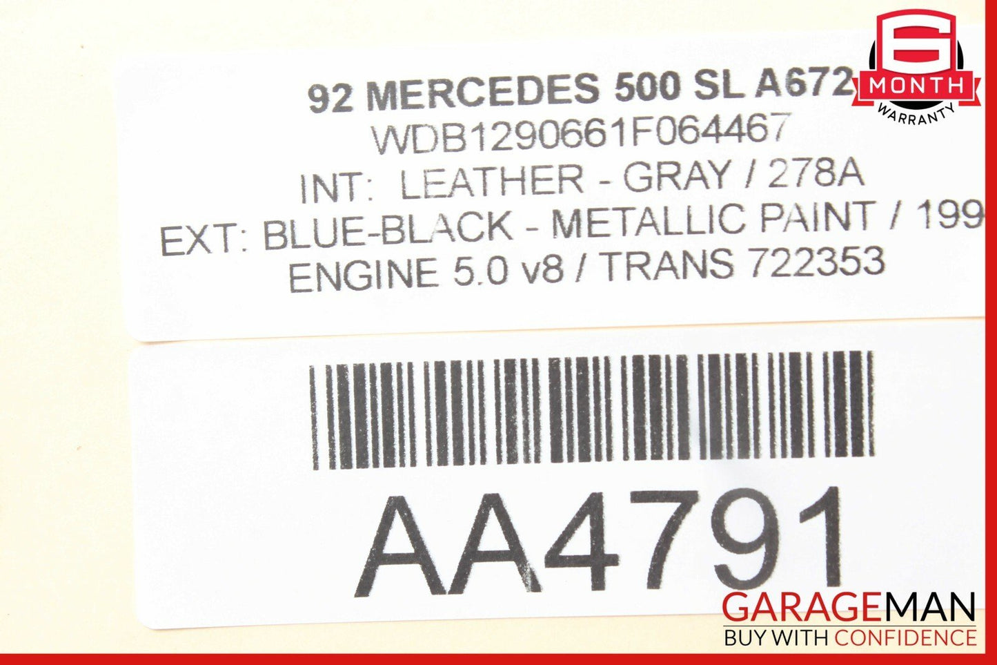 90-02 Mercedes R129 SL500 500SL Front Left Side Headlight Head Light Wiper Motor
