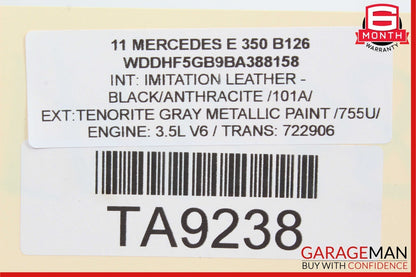 05-13 Mercedes W212 E350 Front Left Side Engine Timing Chain Cover Plate OEM