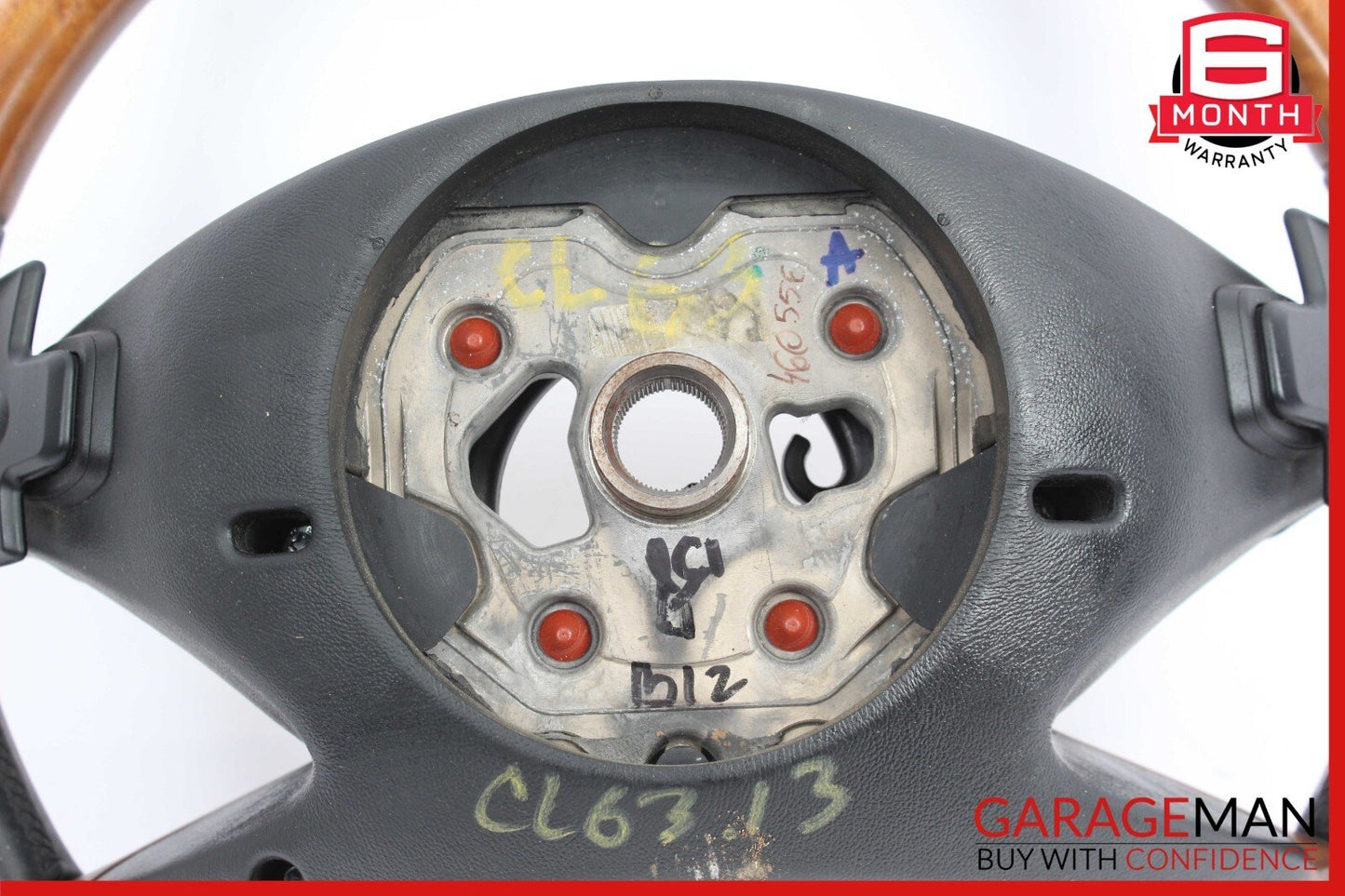 10-14 Mercedes S65 AMG S550 4 Spoke Steering Wheel w/ Paddle Shifters Wood OEM