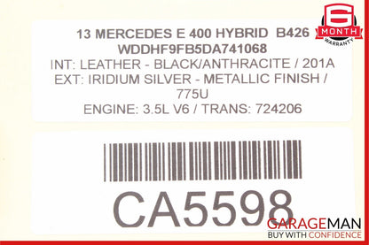 08-16 Mercedes W212 E400 C250 Front Right Side Door Window Regulator Motor Unit
