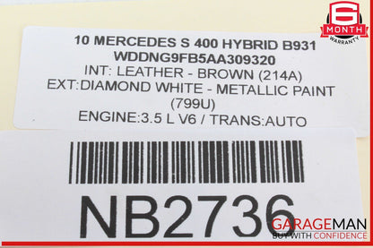 10-13 Mercedes W221 S400 Hybrid Starter Generator Position Sensor OEM