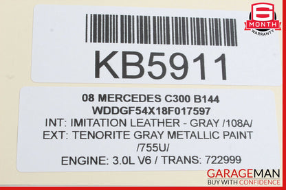08-11 Mercedes W204 C300 C250 Front Left Driver Side Exterior Door Handle OEM