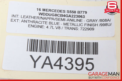 14-17 Mercedes W222 S550 S600 Front Left Side Exterior Door Handle Keyless Go