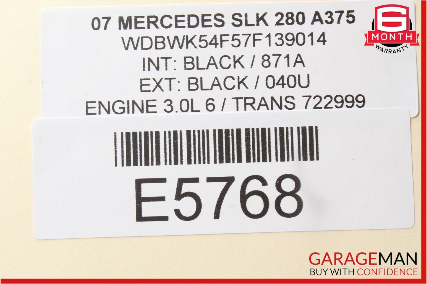 05-11 Mercedes R171 SLK280 SLK350 Front Right Interior Door Panel OEM