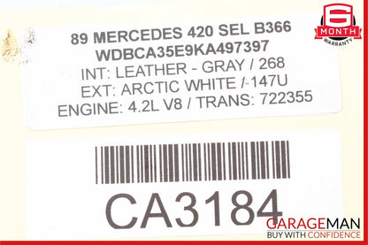 86-91 Mercedes W126 420SEL 4.2 V8 Right Side Engine Motor Cylinder Head Assembly