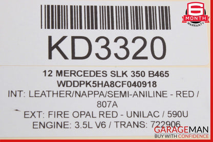 12-20 Mercedes R172 SLK350 SLK250 Seat Belt Seatbelt Retractor Right OEM