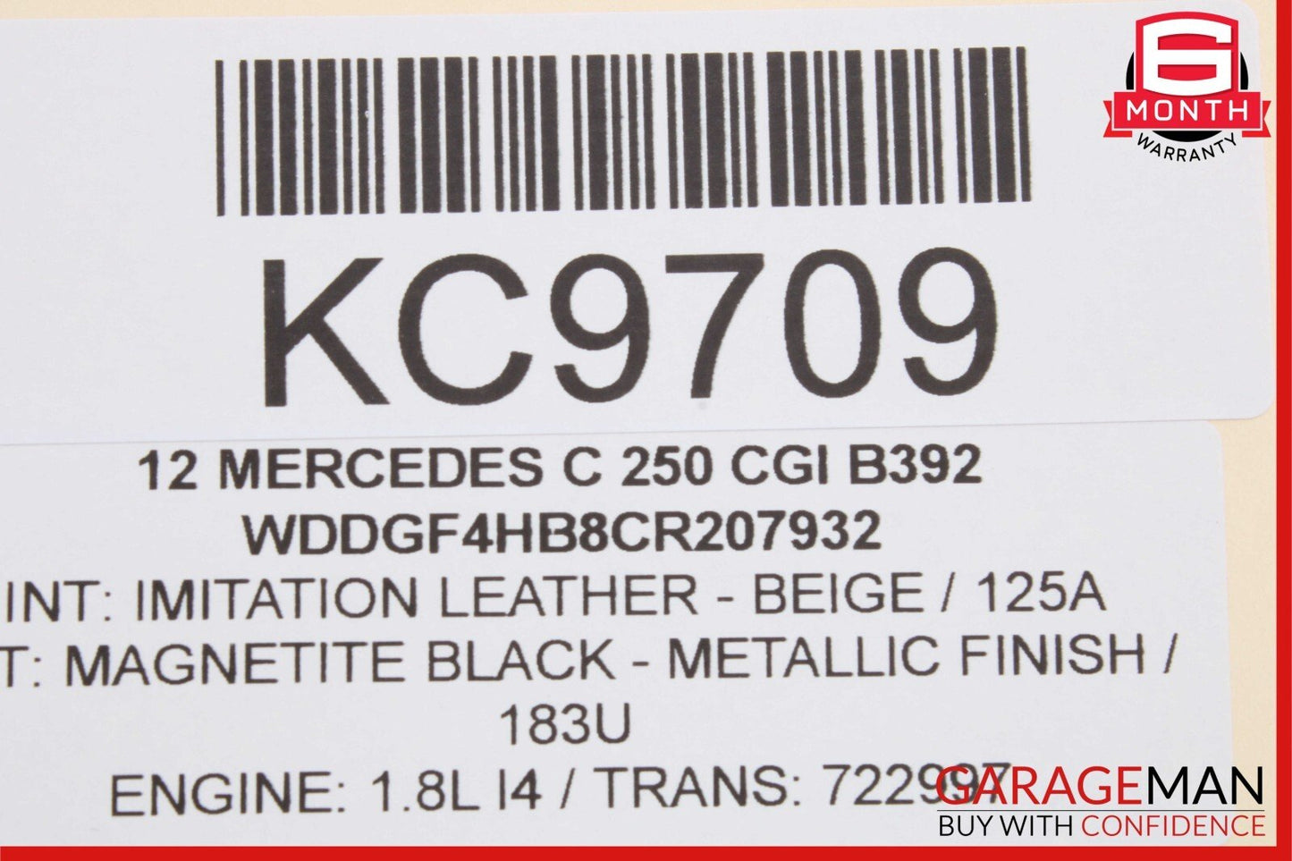 08-14 Mercedes W204 C250 C350 C300 Front Left Door Lock Latch Actuator OEM