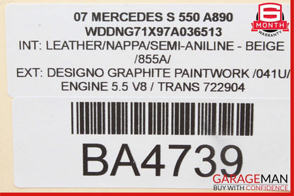 07-14 Mercedes S350 S550 CL550 Voice Language Communication Controller Module