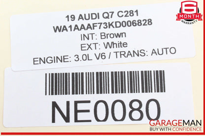 17-24 Audi Q7 Rear Left Driver Side Window Regulator Motor Bosch 8W0959802 OEM