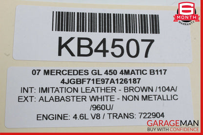 06-12 Mercedes X164 GL450 4MATIC Front Right Exterior Door Handle OEM