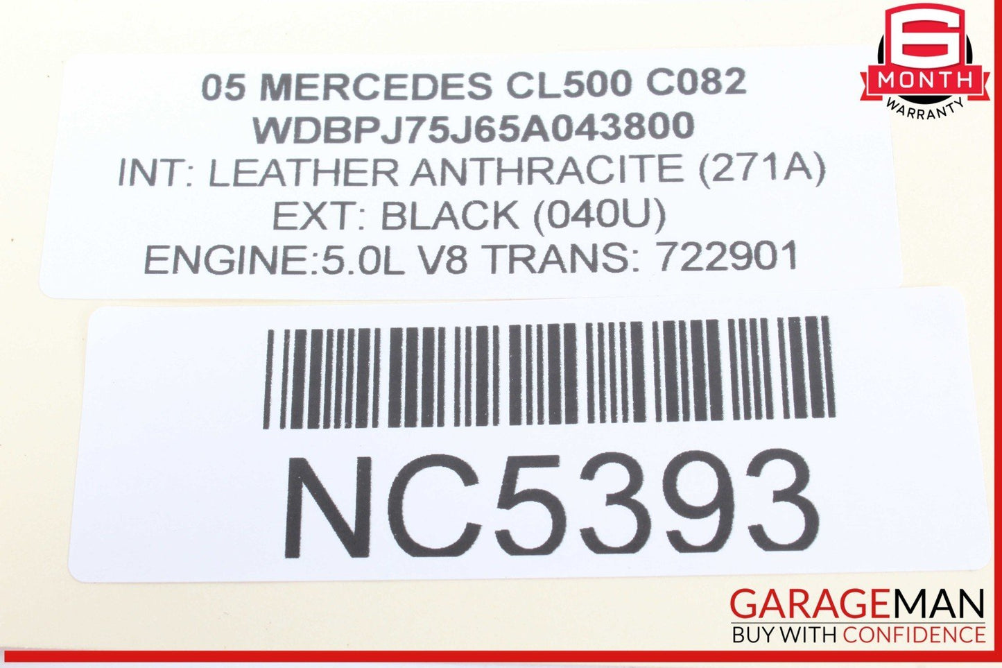 03-06 Mercedes W215 CL500 Center Dashboard Control Switch 2158209610 OEM