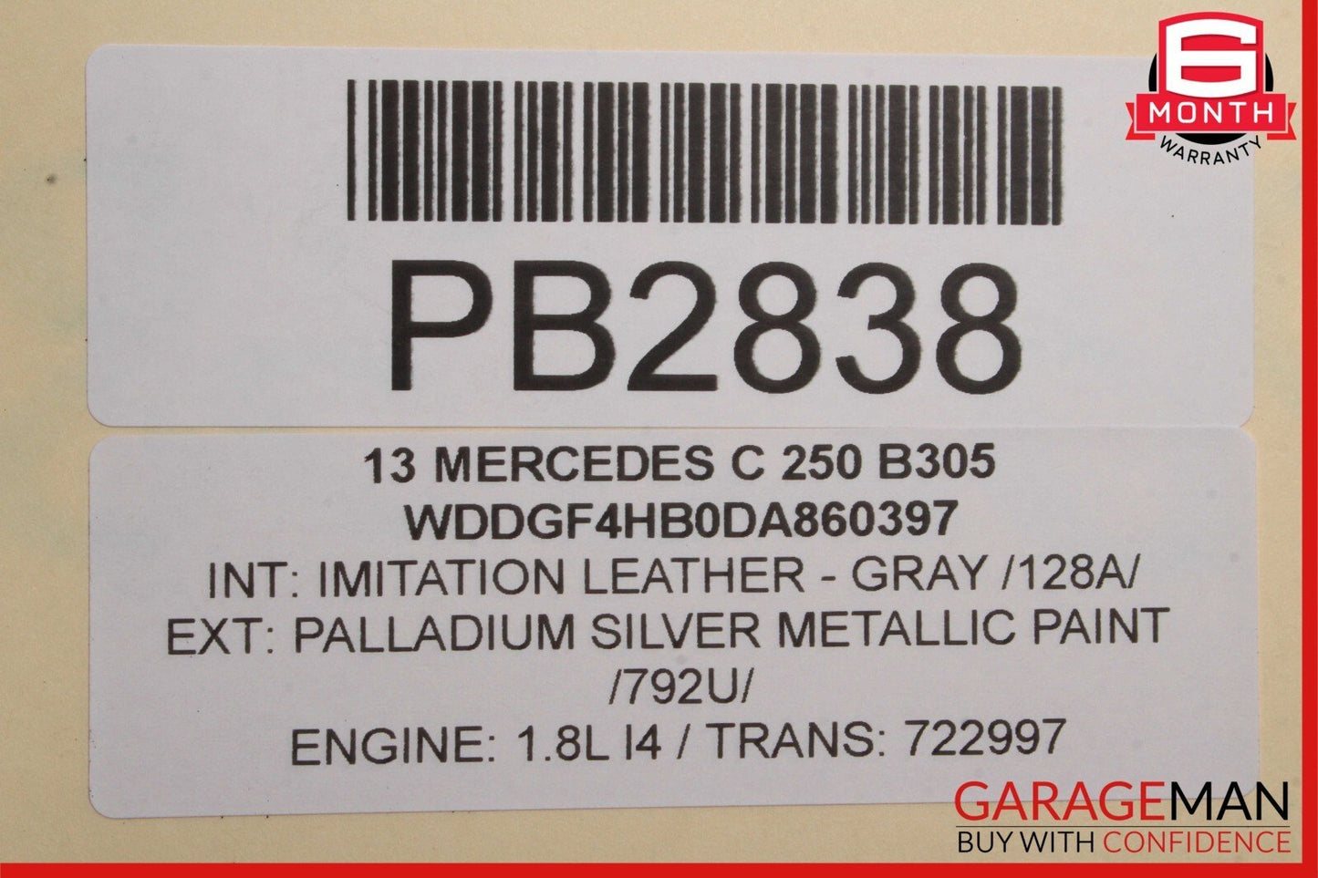 08-14 Mercedes W204 C300 Sedan AMG Sport Left Skirt Rocker Molding Panel Black