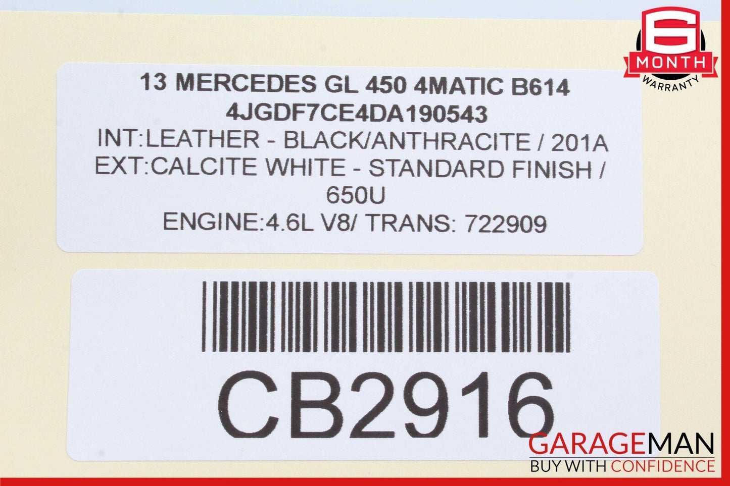 13-16 Mercedes X166 GL450 GL550 Rear Right / Left Drive Axle CV Shaft Driveshaft