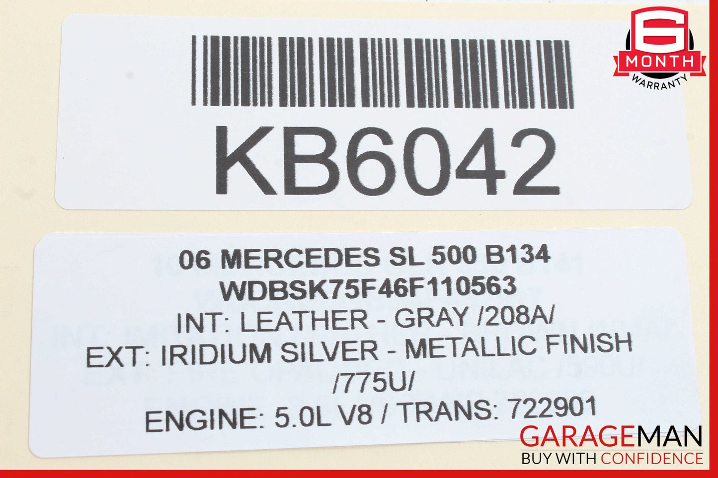 03-06 Mercedes R230 SL500 SL55 Right Side Seatbelt Seat Belt Retractor OEM