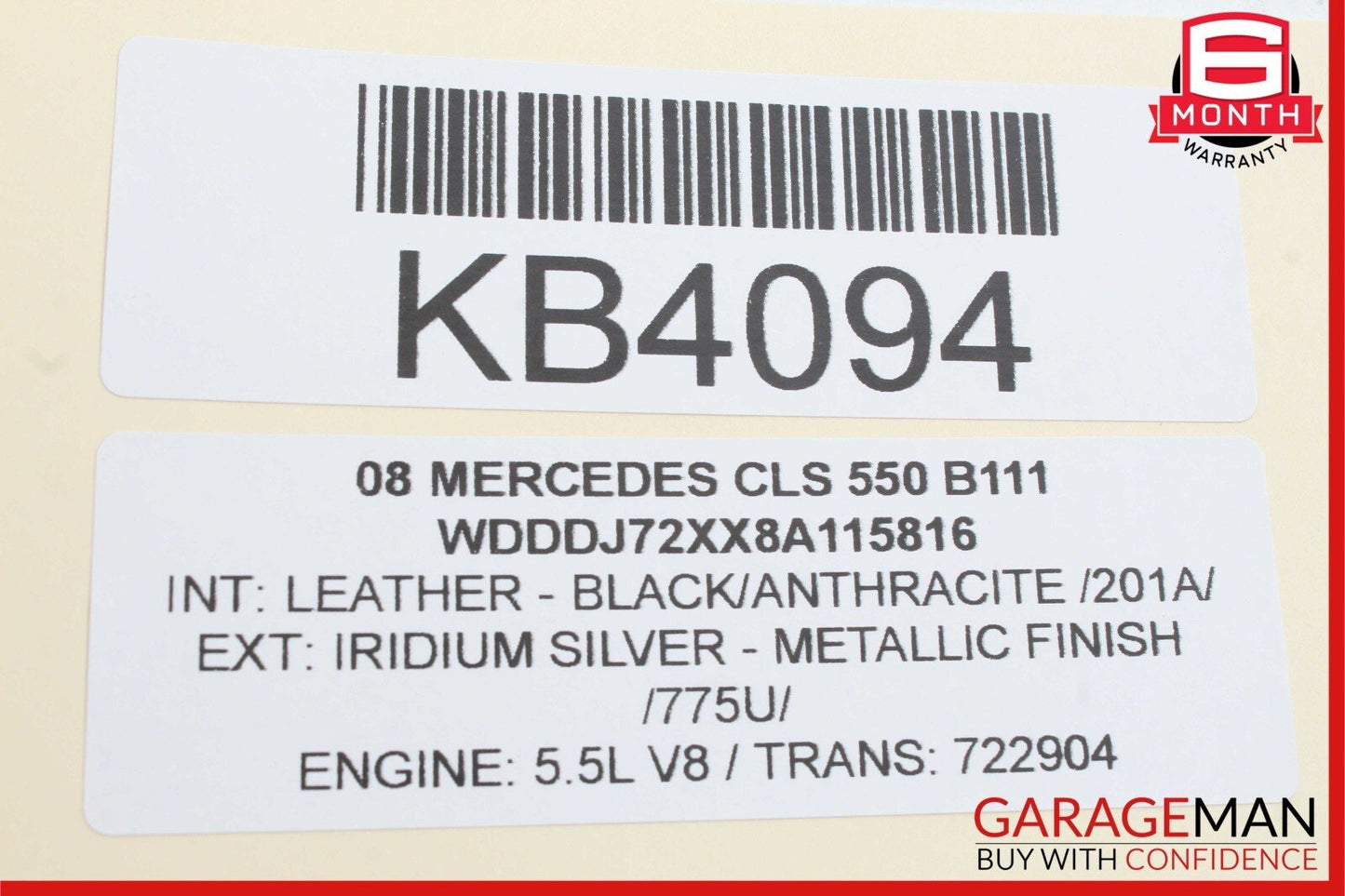 06-11 Mercedes W219 CLS550 CLS55 AMG Rear Right Side Door Control Module OEM