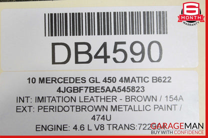 07-12 Mercedes X164 GL450 GL550 Front Left Side Wing Fender Panel Cover Brown