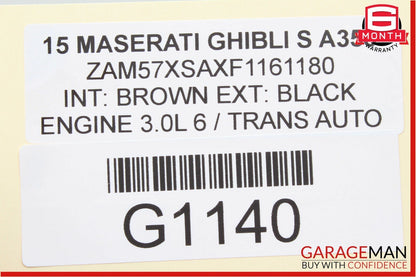 14-17 Maserati Ghibli Dash Speedometer Cover Trim Black OEM