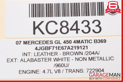 06-12 Mercedes X164 GL450 4MATIC Rear Dome Light Reading Map Lamp Assembly OEM