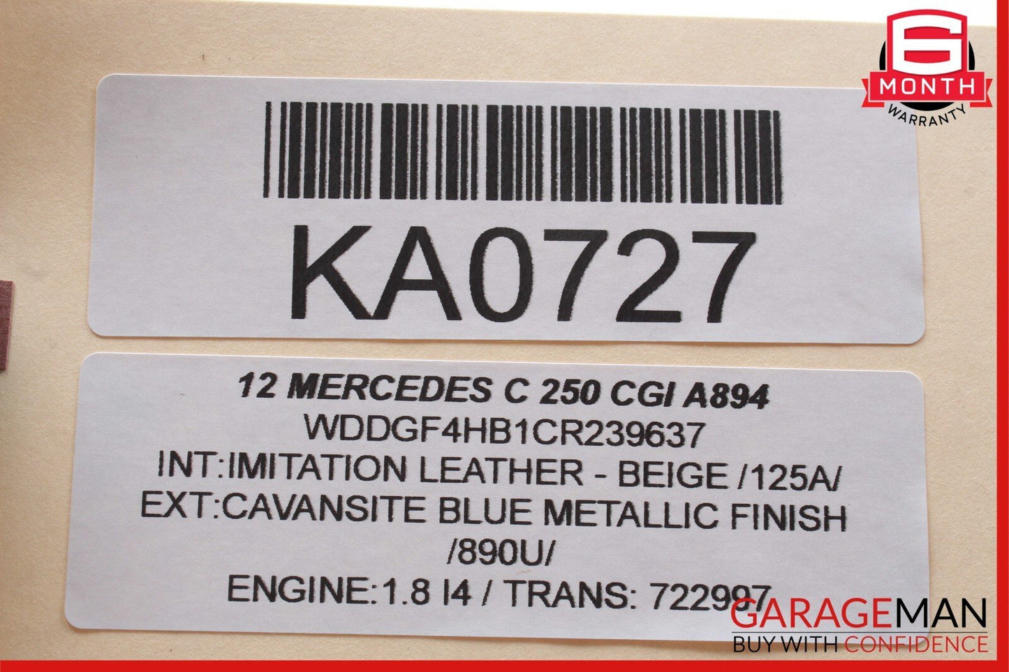 08-14 Mercedes W204 C250 C300 Front Left Driver Side Door Controller Module