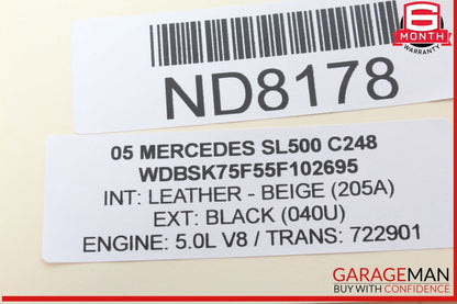 03-12 Mercedes R230 SL500 SL55 AMG Front Left Door Control Module 2308204726 OEM