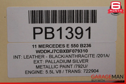 10-17 Mercedes W207 E350 E550 C250 C350 Coupe Center Middle Panoramic Roof Glass