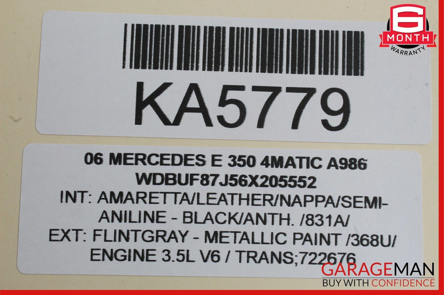 03-09 Mercedes W211 E350 4Matic Front Right Side Window Regulator Motor OEM
