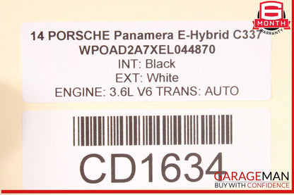 10-16 Porsche Panamera 970 Rear Bumper Reinforcement Impact Bar OEM