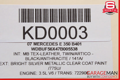 03-09 Mercedes W211 E550 E63 AMG Front Left Door Window Regulator Motor Unit
