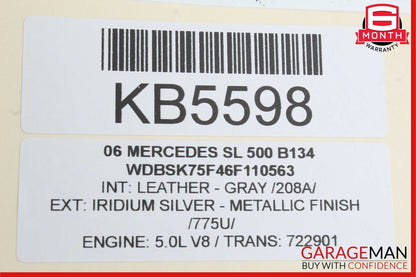 03-12 Mercedes R230 SL500 SL55 AMG Left Side Trunk Lock Frame Cylinder OEM