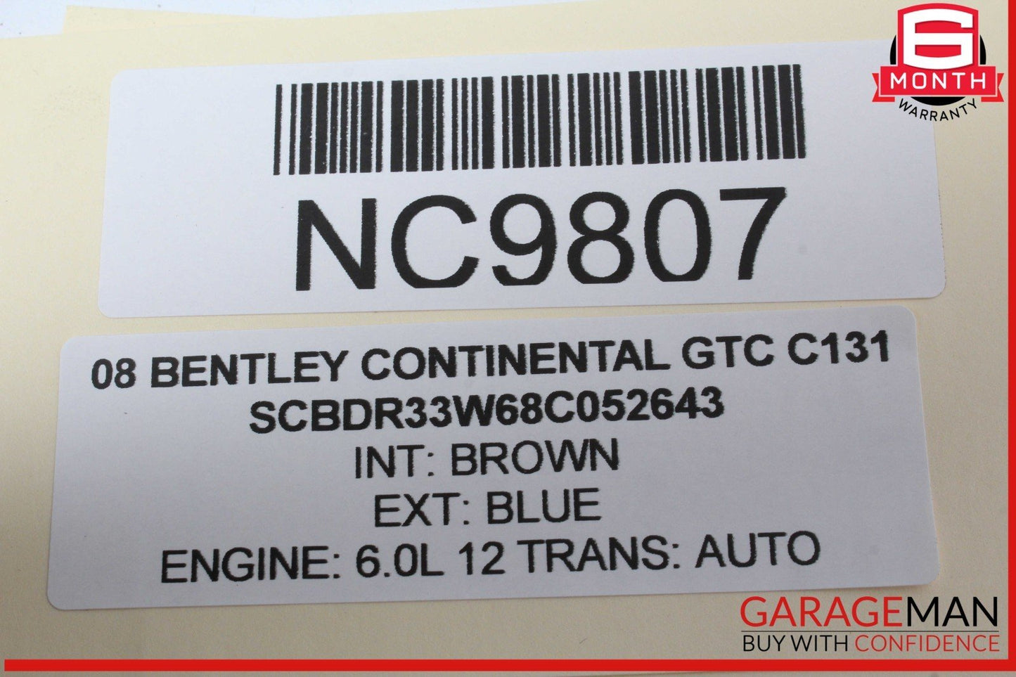 03-12 Bentley Continental GTC Right Passenger Side Steering Wheel Button Switch