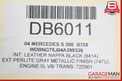 00-06 Mercedes W220 S500 S55 AMG Front Right Side Wing Fender Panel Cover Gray