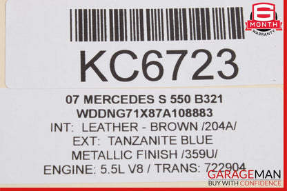 07-13 Mercedes W221 S550 S350 Rear Left Keyless Go Door Lock Latch Actuator