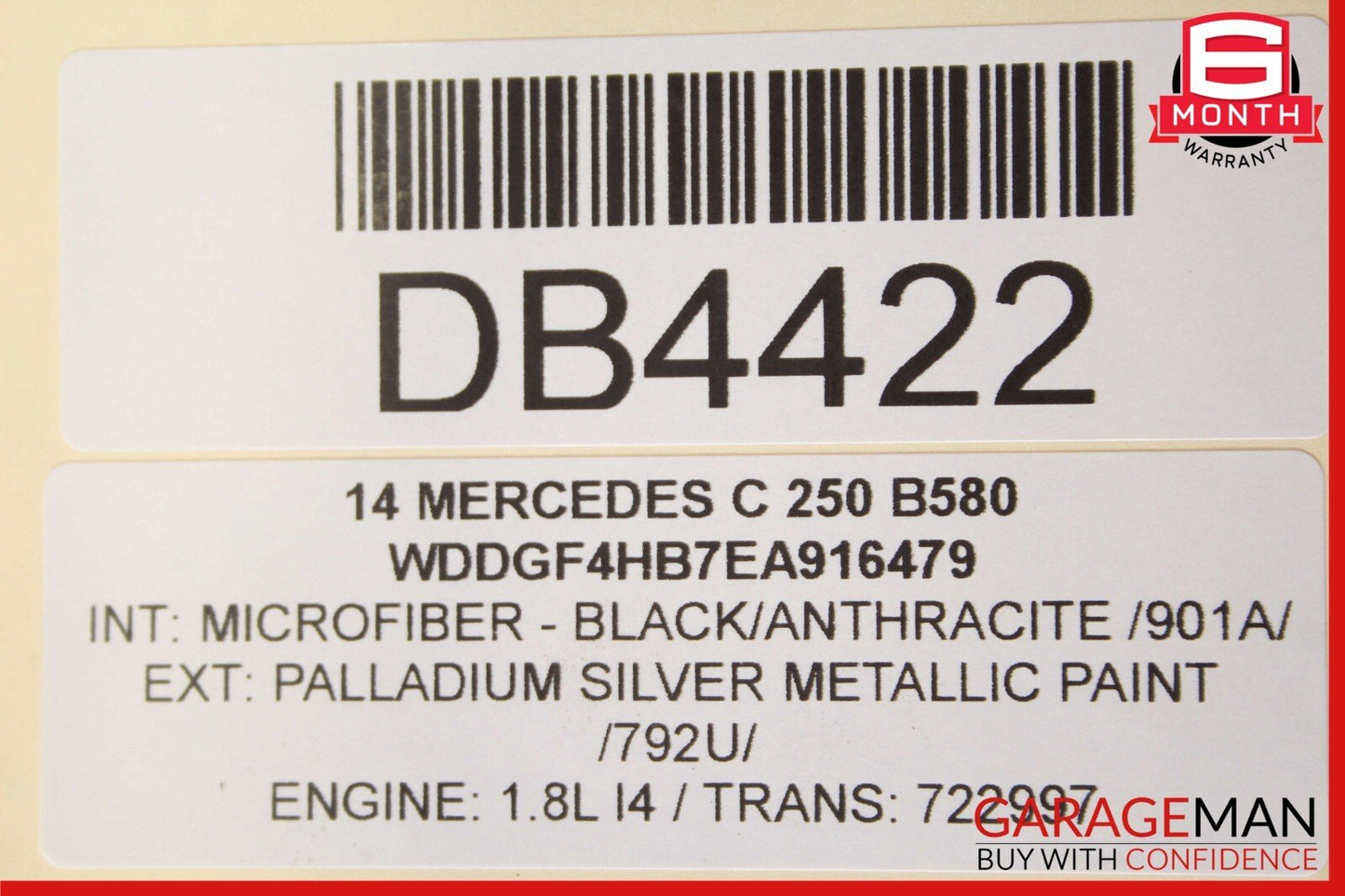 12-15 Mercedes C250 SLK250 1.8L 7G Tronic Automatic Transmission Assembly 53k