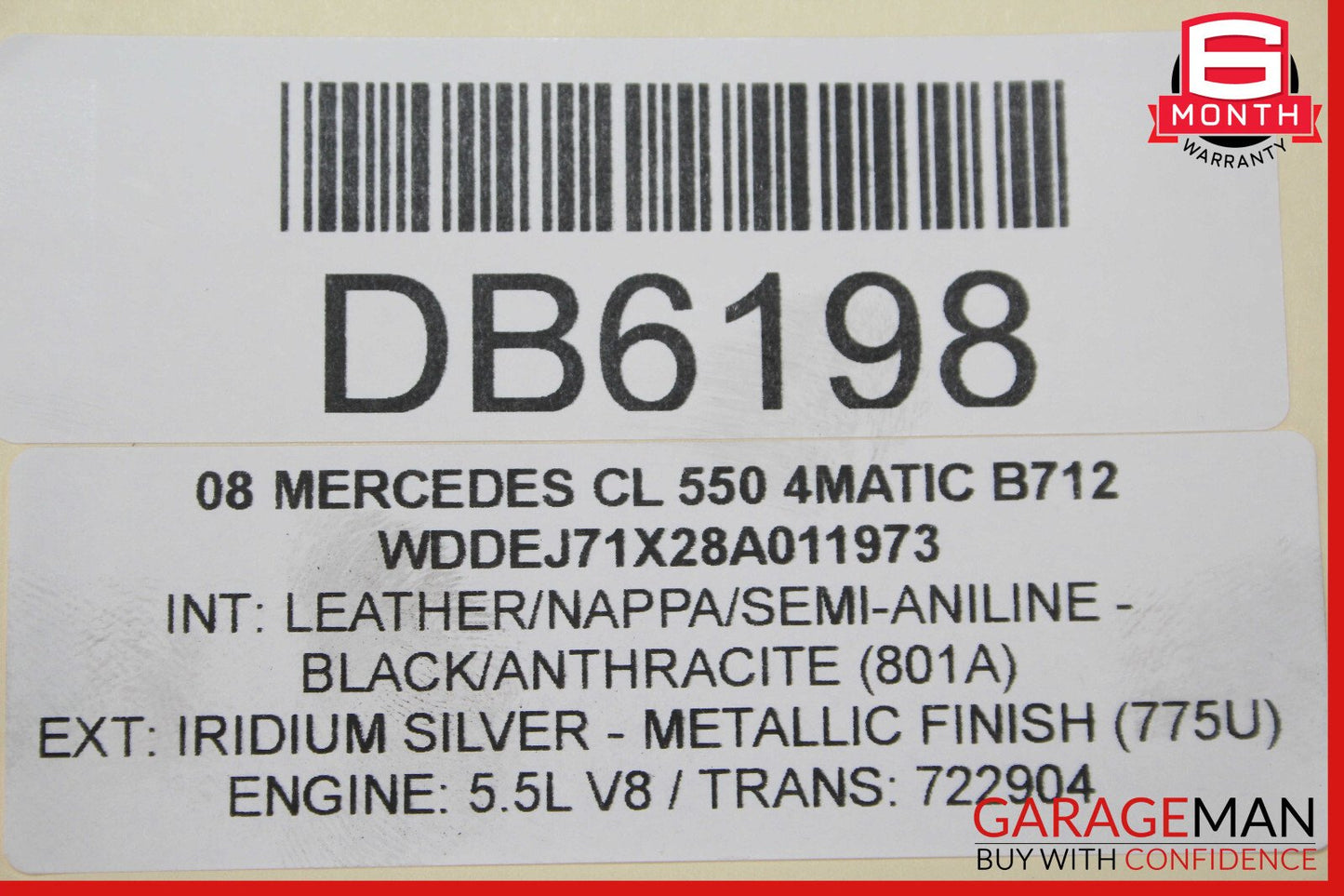 07-10 Mercedes W216 CL550 CL63 AMG Fender Assembly Left Driver Side OEM
