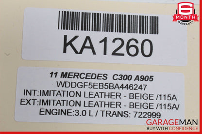 08-16 Mercedes C300 E400 GLK350 Rear Left Door Window Regulator Motor Unit OEM