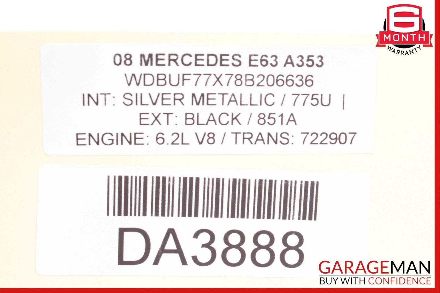 07-11 Mercedes CLS63 E63 S63 C63 AMG Right Side Exhaust Manifold 1561400609 OEM