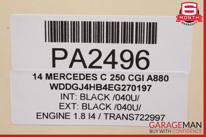 10-17 Mercedes W204 C250 E350 E550 Coupe Rear Right Seat Cushion Top Upper OEM