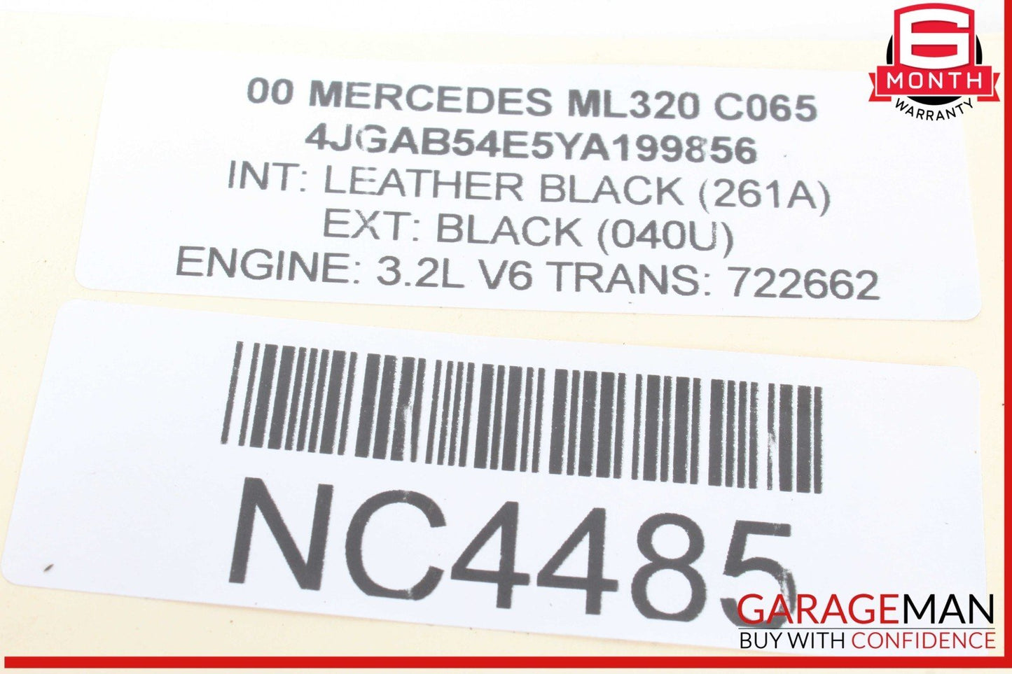 98-05 Mercedes W163 ML320 ML430 ML500 Rear Glass Windshield Wiper Motor OEM