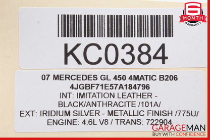 06-13 Mercedes X164 GL450 R350 Rear Left Side Exterior Door Handle OEM
