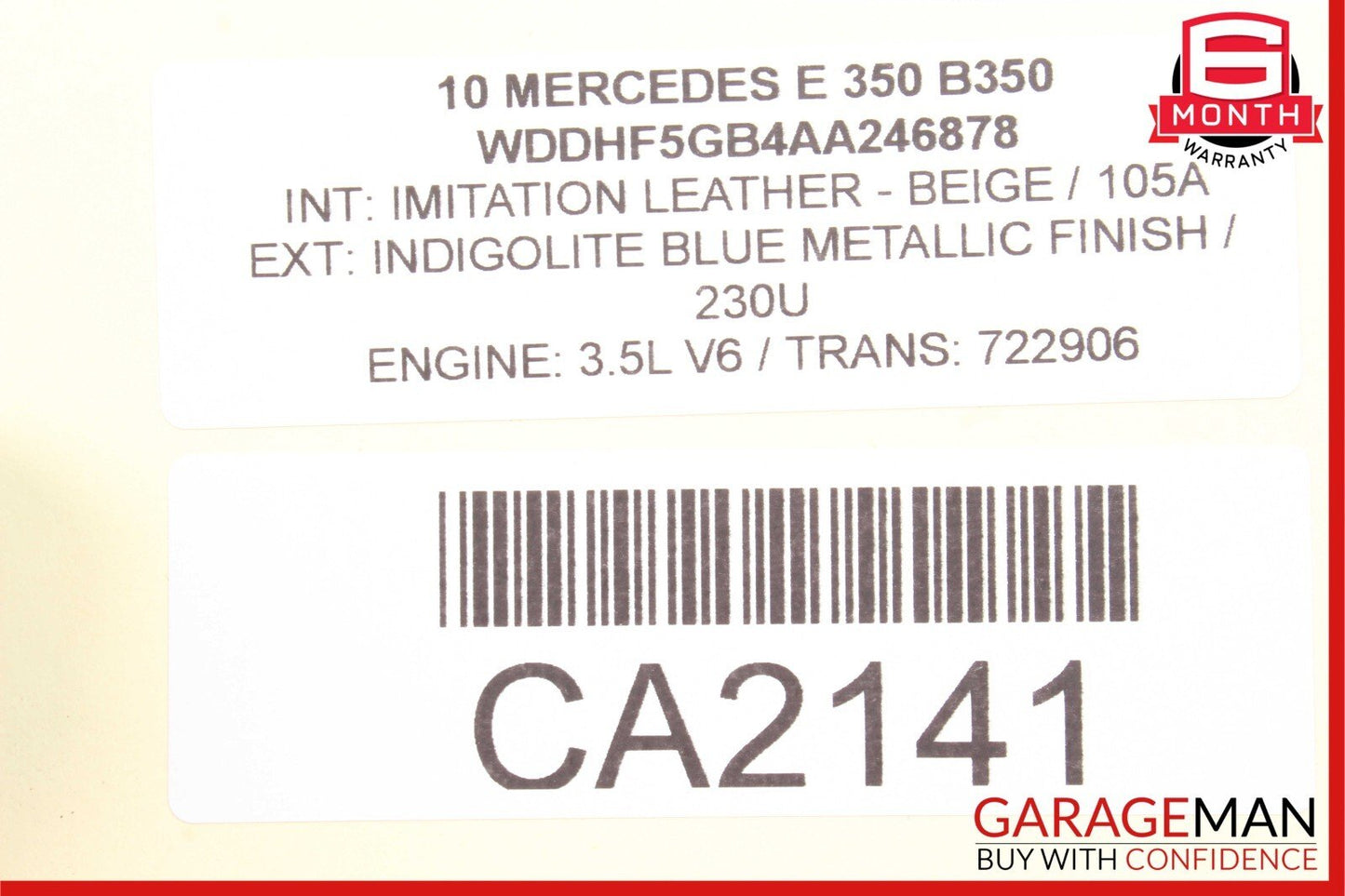 10-13 Mercedes W212 E350 E550 Rear Left Driver Side Exterior Door Handle OEM