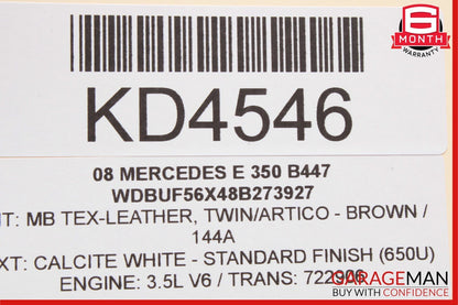 06-11 Mercedes W211 E550 E350 CLS550 Rear Overhead Dome Light Reading Map Brown
