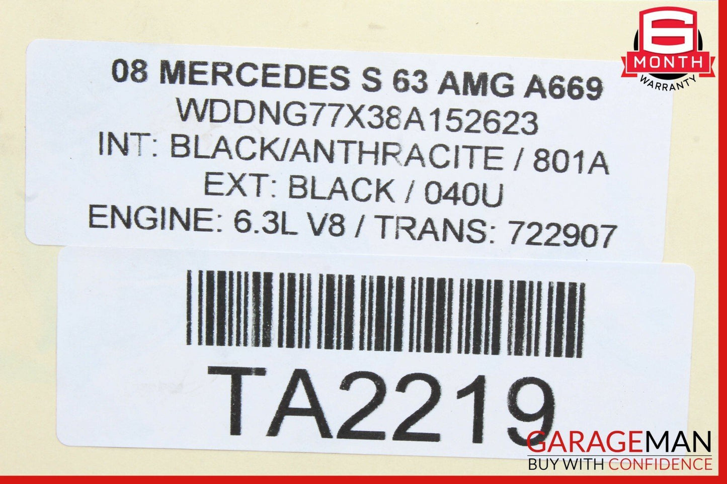 07-14 Mercedes W221 S63 CL63 CL65 AMG Rear Left And Right Brake Caliper Set OEM
